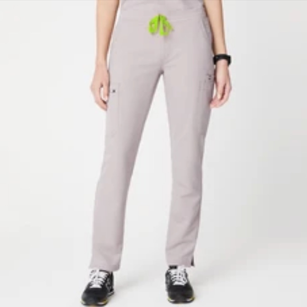 Figs yola skinny scrub pants XS petite slate